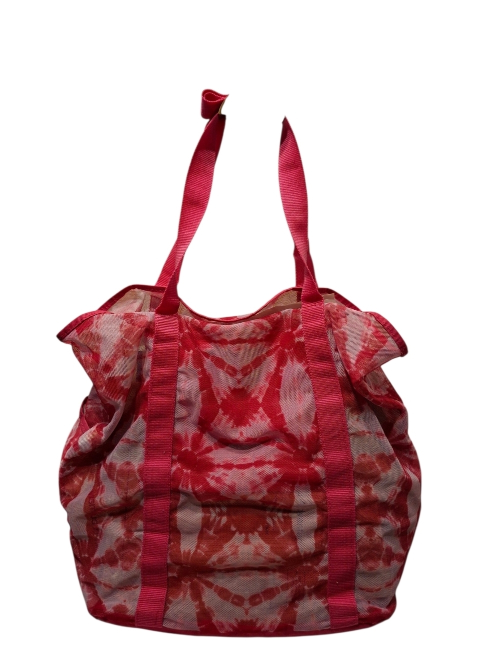 Pink Tie-dye Large Mesh Tote